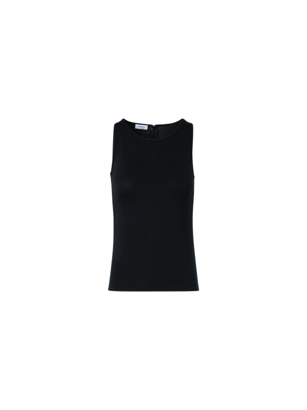 Designer Fitted Speedo Top in Stretch Modal Jersey - black