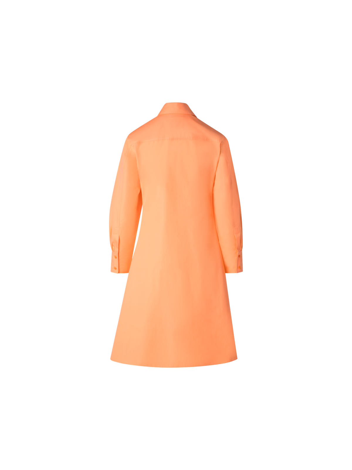 Designer Shirt Dress in Cotton Poplin - orange