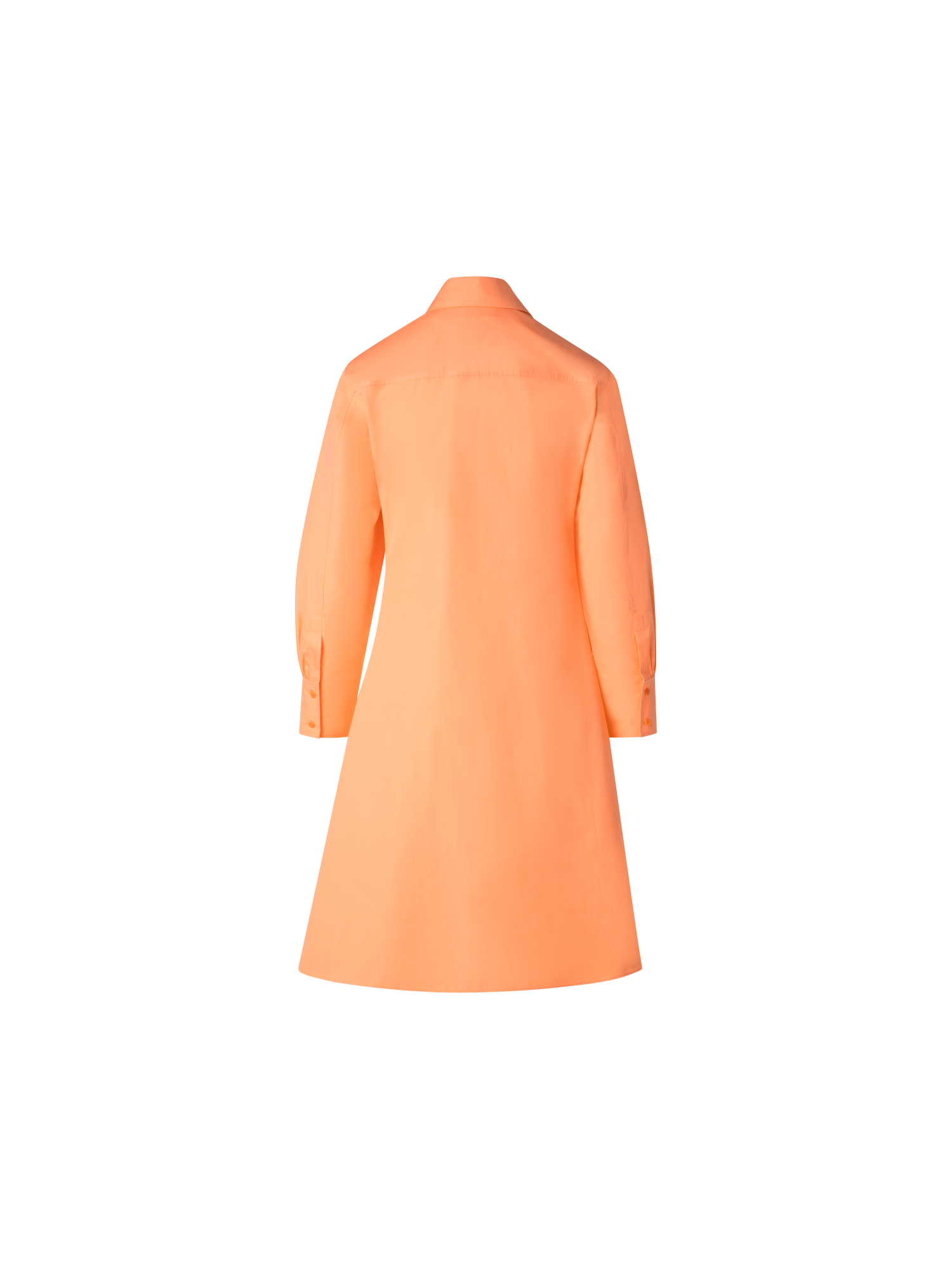 Designer Shirt Dress in Cotton Poplin - orange