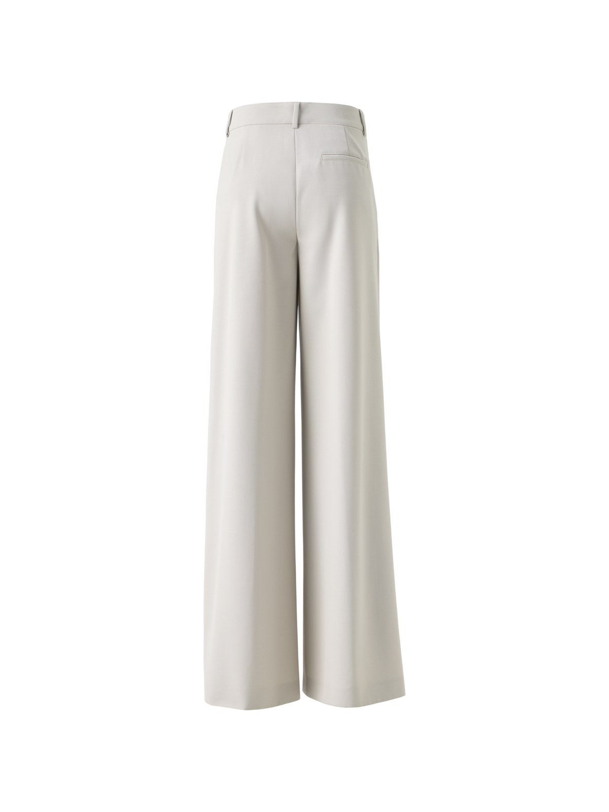 Designer Wool Gabardine Wide-Leg Pants - beige