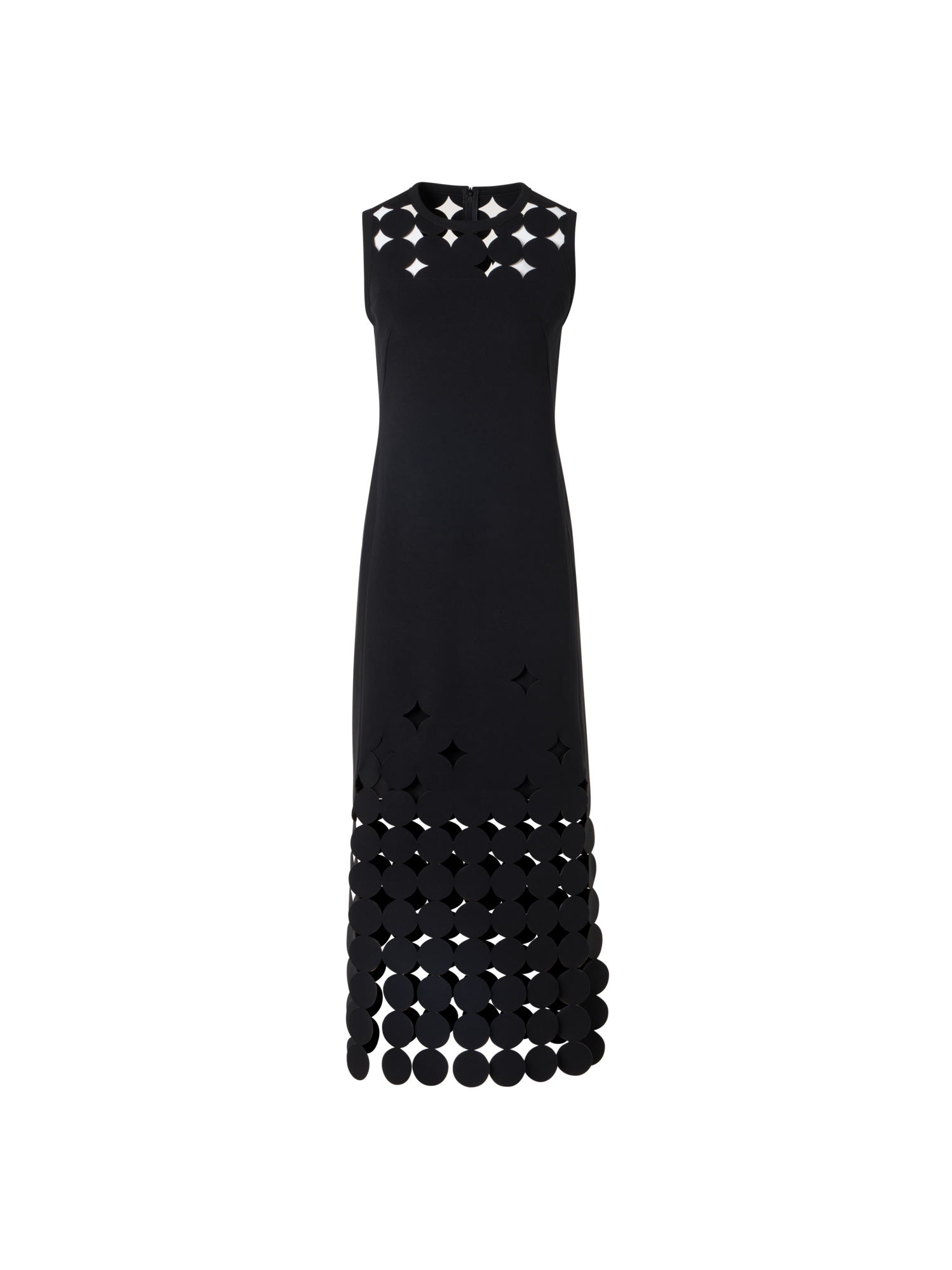 Designer Dropping Dot Cut-Out Jersey Dress - black