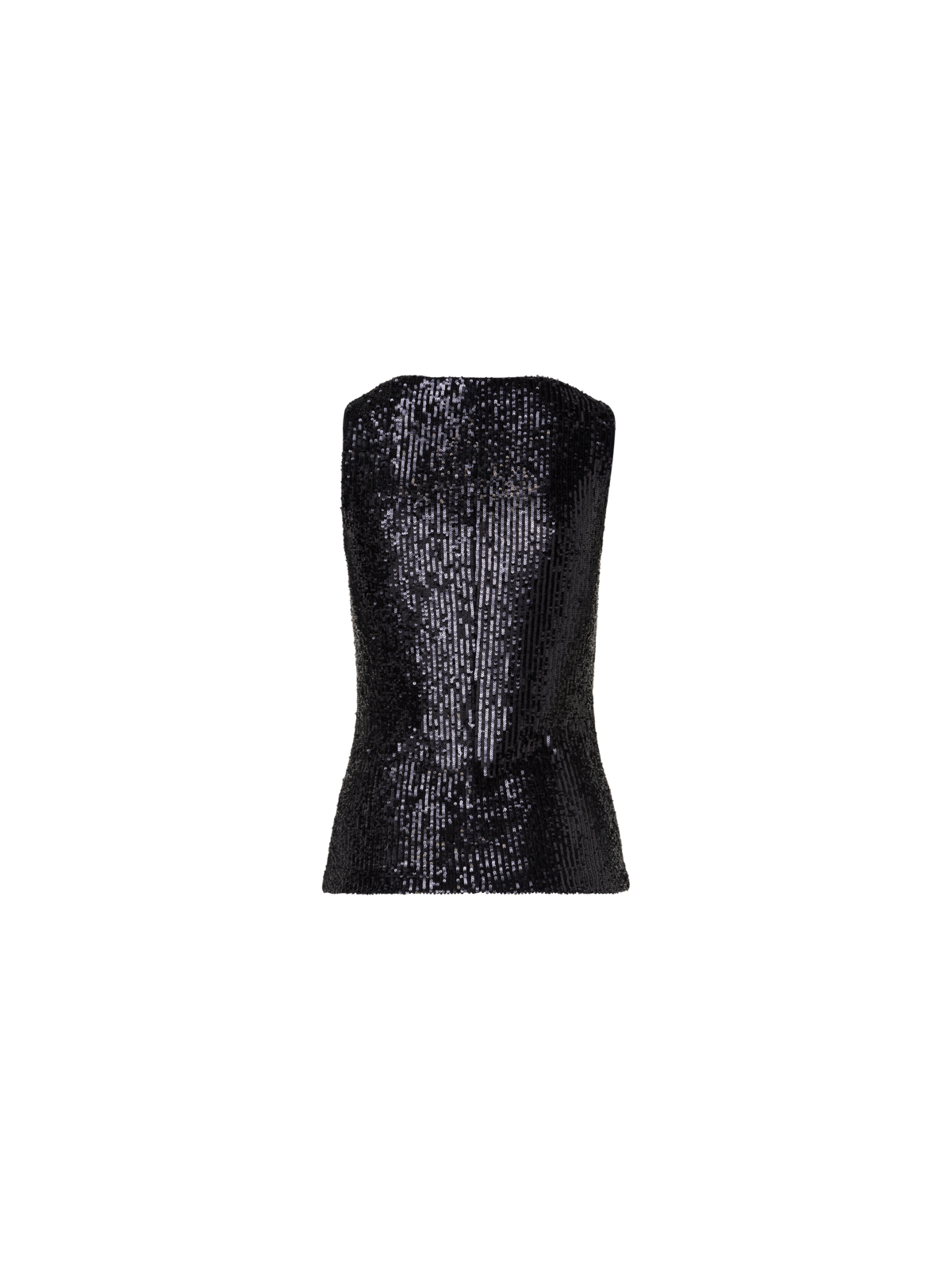 Designer Sequins Tank Top - black