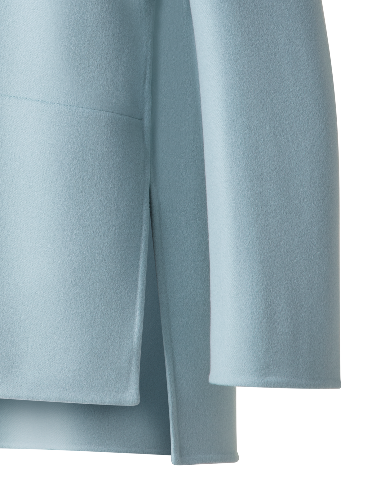 Designer Shirt Jacket in Cashmere Double-Face - pastel - blue