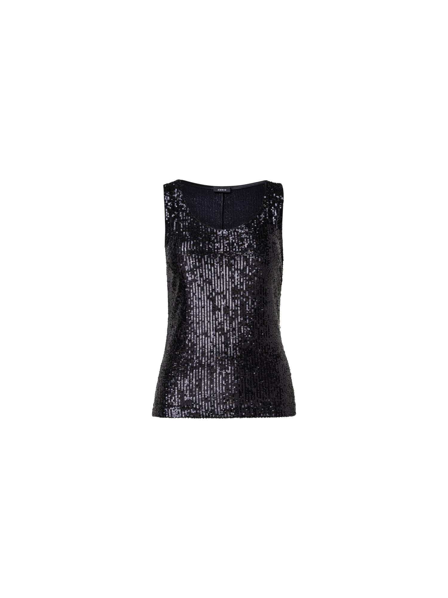 Designer Sequins Tank Top - black