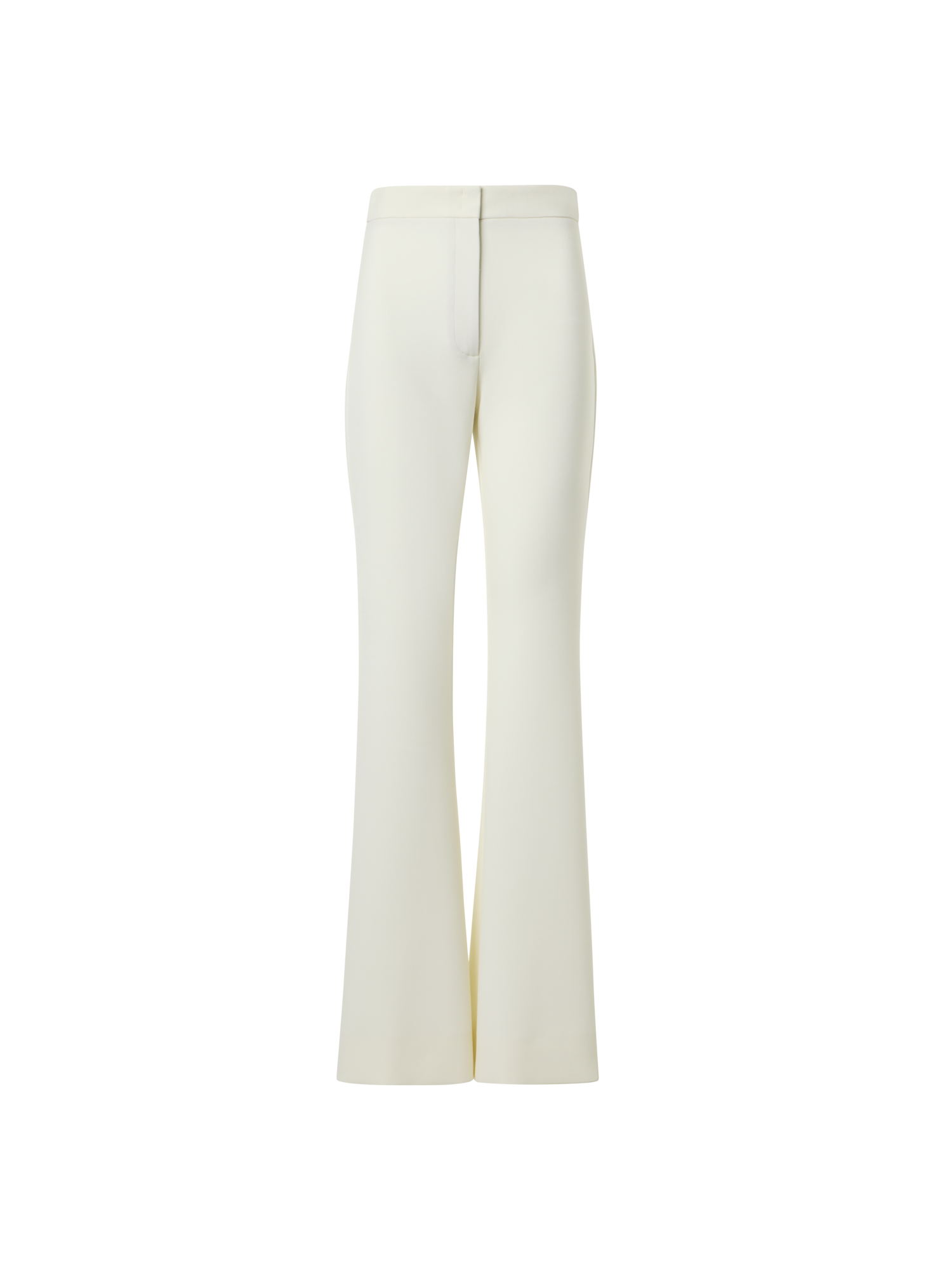 Designer Bootcut Pebble Crêpe Pants - ecru