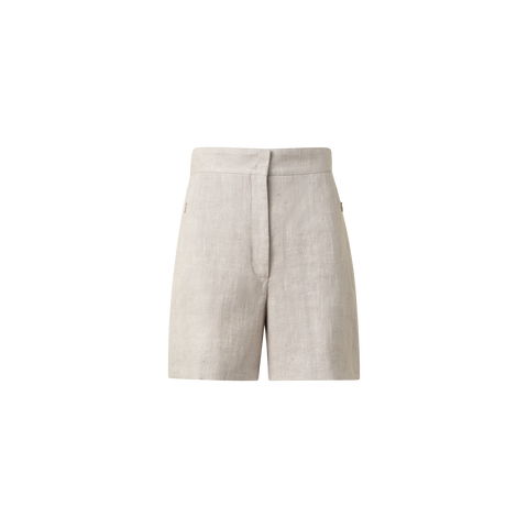 Washed Raw Linen Shorts