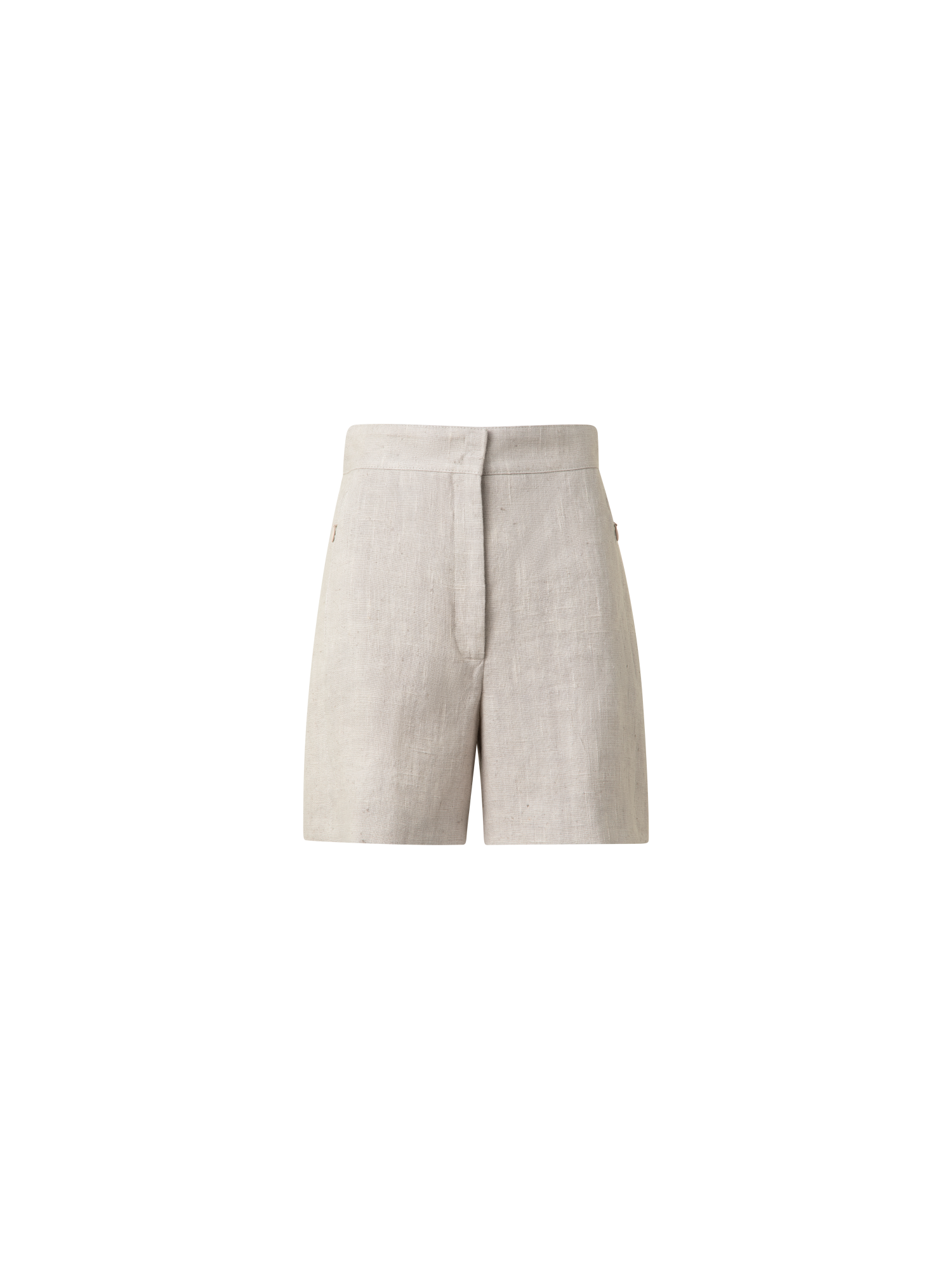Designer Washed Raw Linen Shorts - neutral - pastel - beige