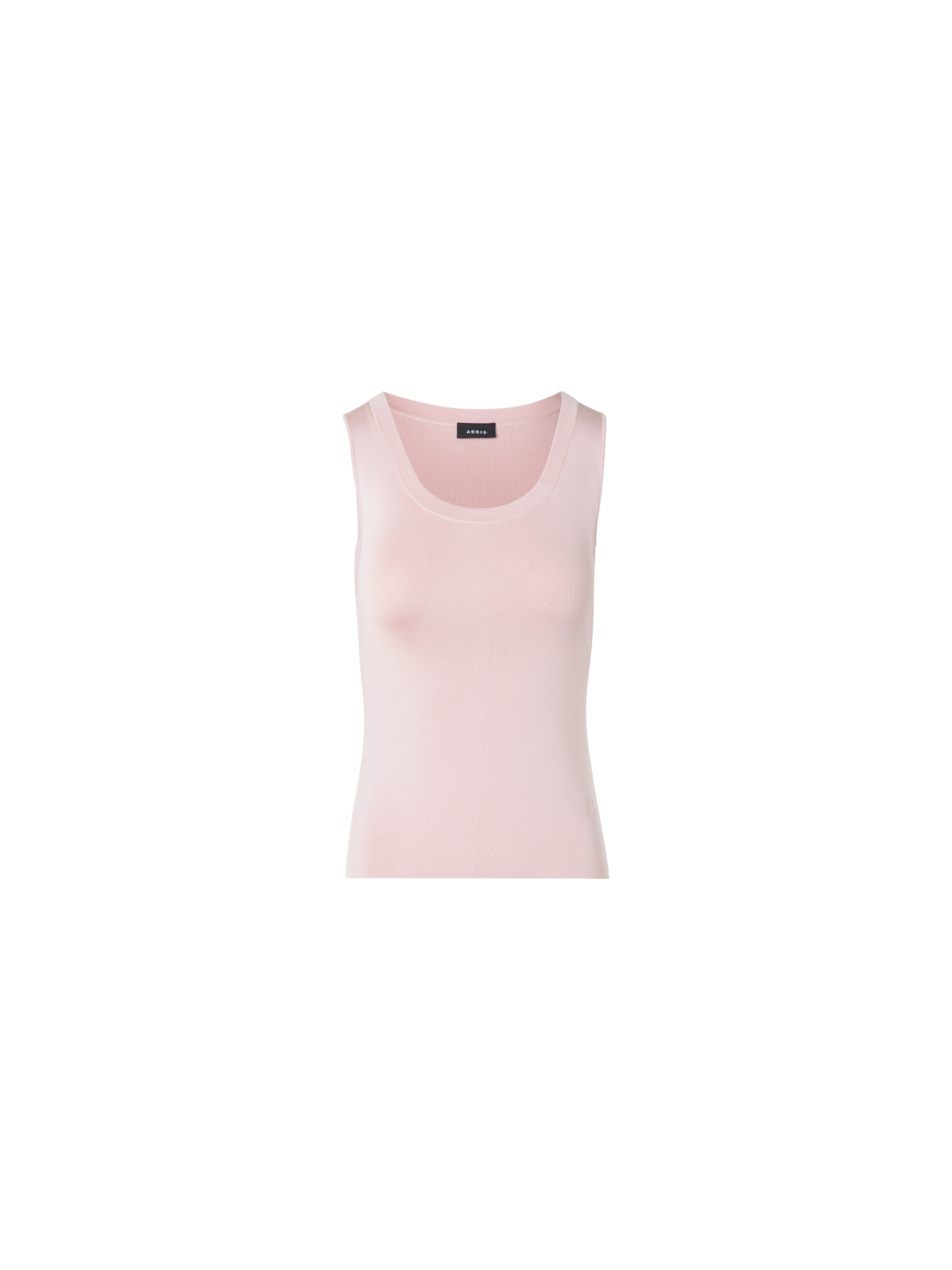 Designer Knit Tank Top in Silk Stretch - pastel - pink