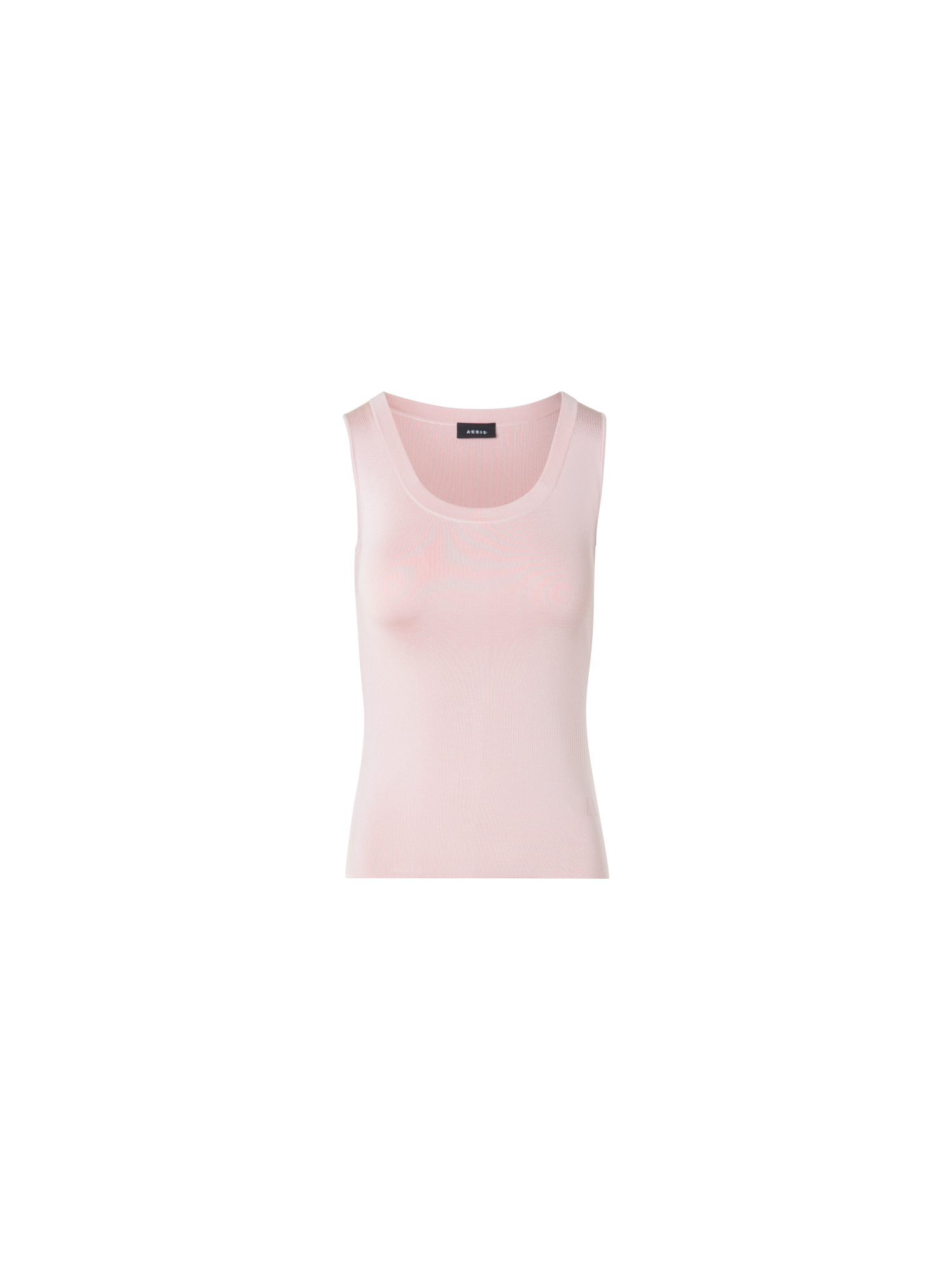 Designer Knit Tank Top in Silk Stretch - pastel - pink