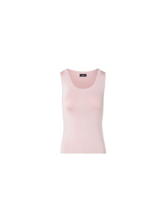Designer Knit Tank Top in Silk Stretch - pastel - pink