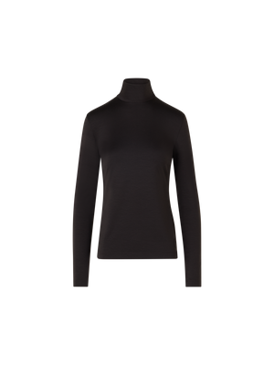 Designer Mock Neck Shirt in Modal Jersey - brown