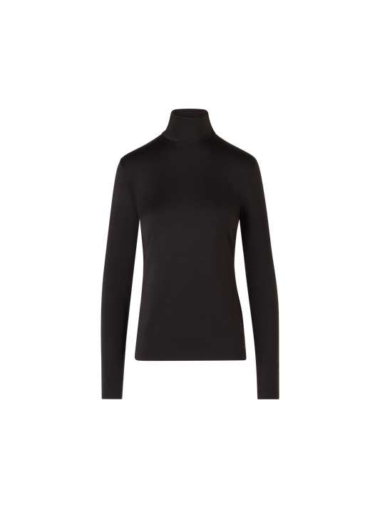Designer Mock Neck Shirt in Modal Jersey - brown