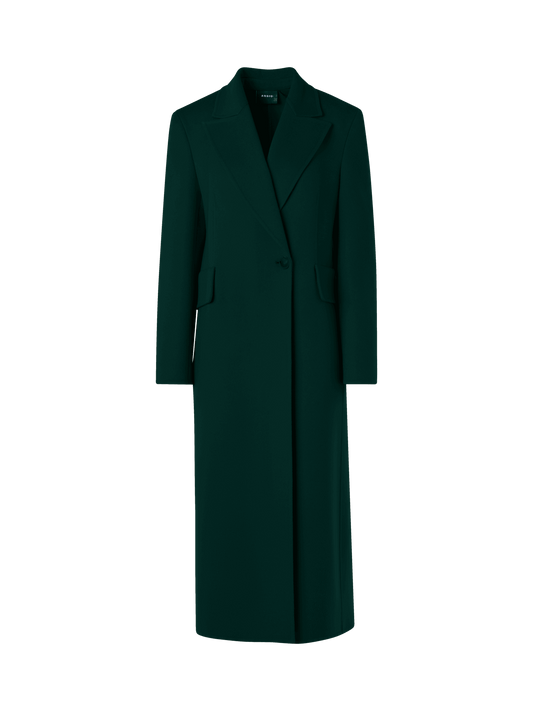 Designer Cashmere Double-Face Straight Coat - green