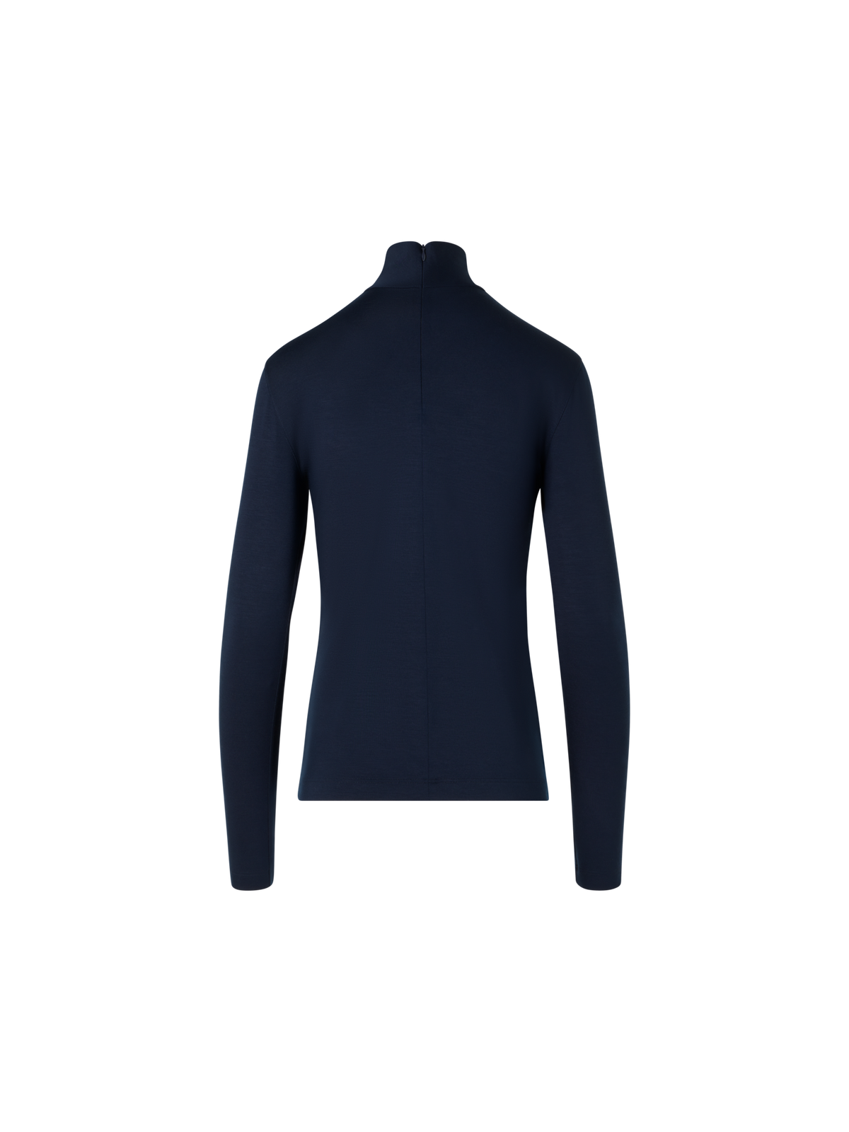 Designer Mock Neck Shirt in Modal Jersey - navy