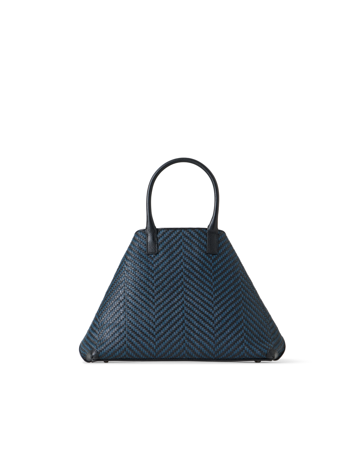 Designer Ai Small Top Handle Tote - neutral - navy - blue