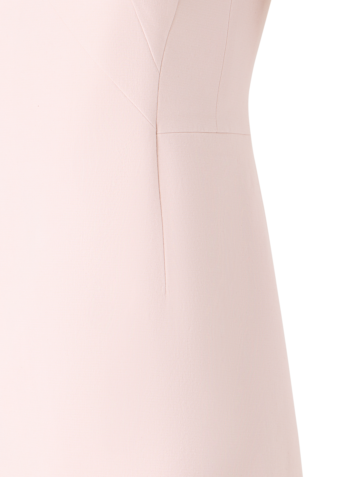 Designer V-Neck Sheath Dress in Cotton Silk Double-Face - pastel - pink