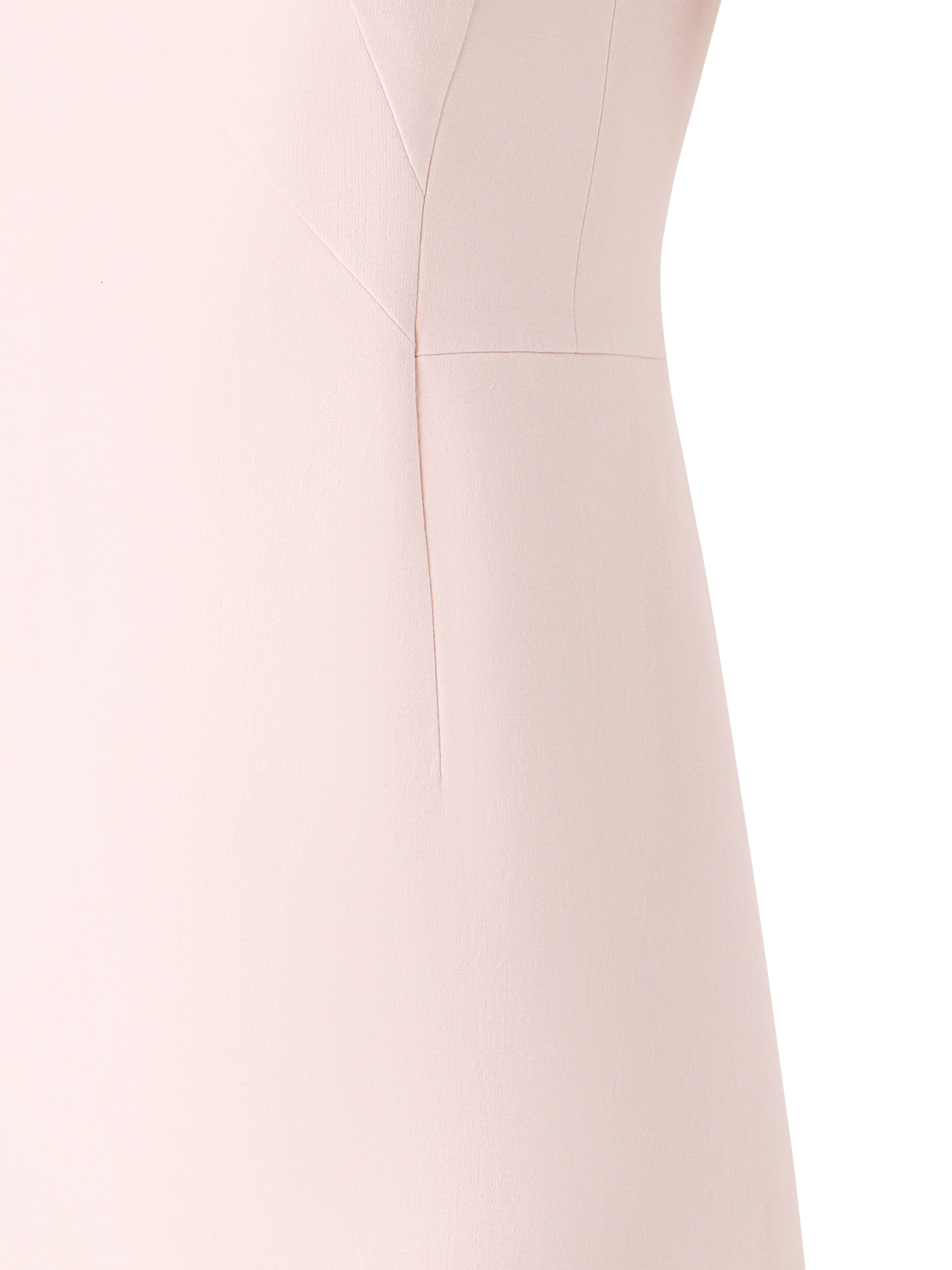 Designer V-Neck Sheath Dress in Cotton Silk Double-Face - pastel - pink