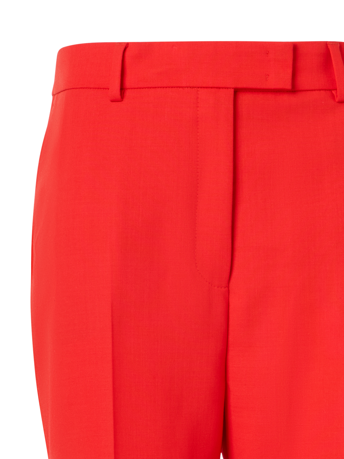 Designer Flavi Slim Capri Pants in Wool Double-Face - red