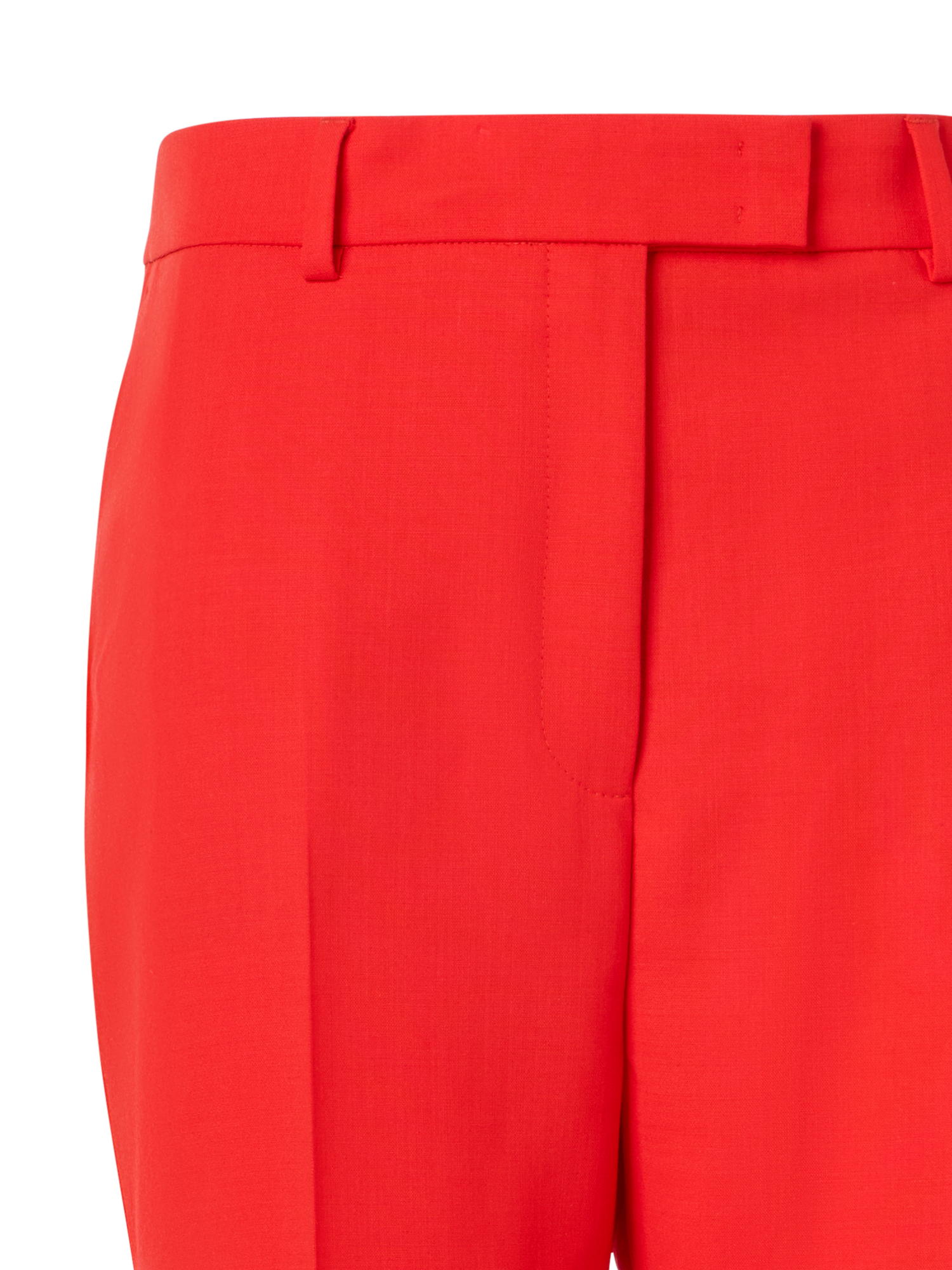 Designer Flavi Slim Capri Pants in Wool Double-Face - red