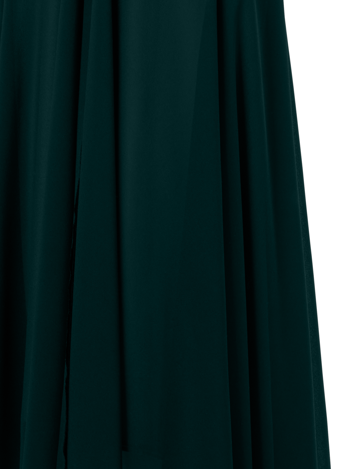 Designer Asymmetrical Silk Georgette Midi Dress - green