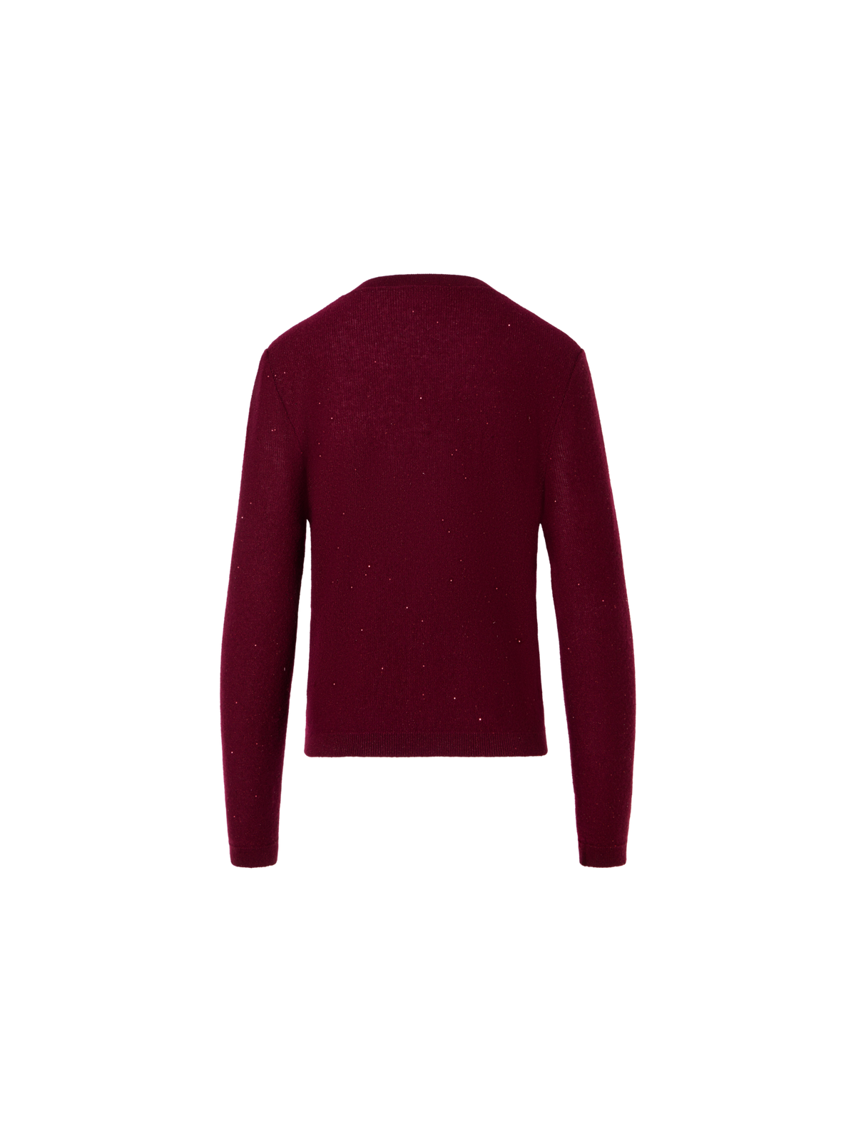 Designer Cashmere Lamé Cardigan with Fine Sequins - red