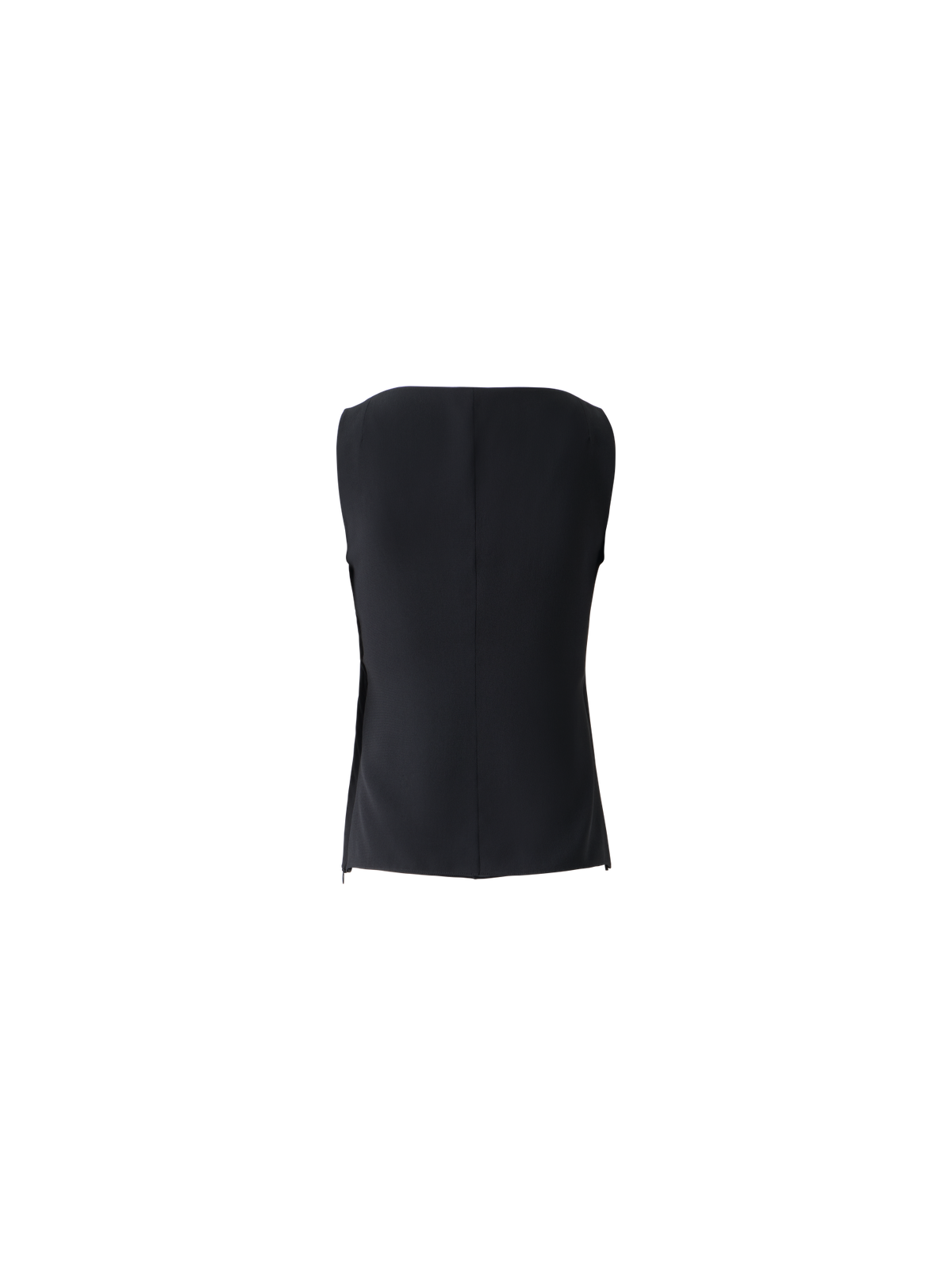 Designer Sleeveless Silk Georgette Top - black