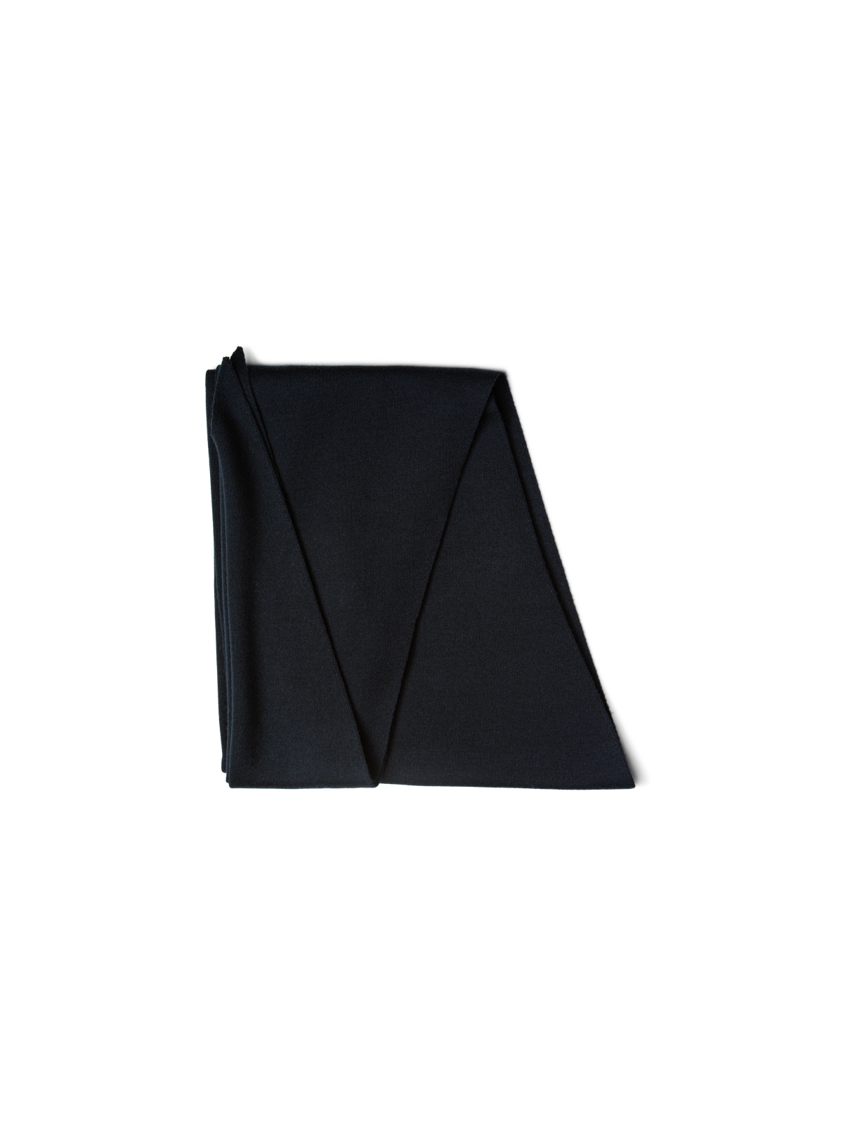 Designer Trapezoid Shaped Scarf from Cashmere Silk  - navy - blue