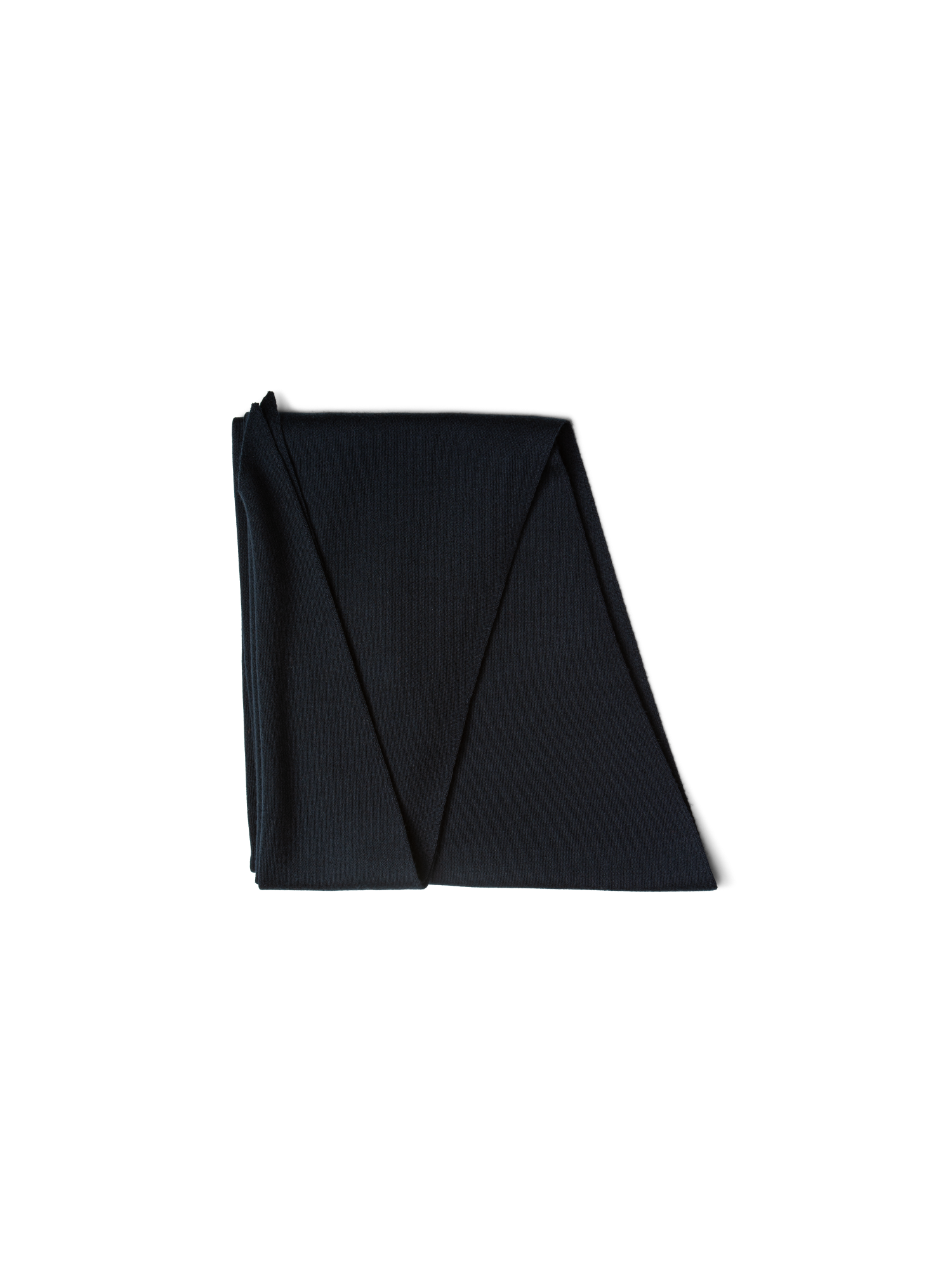 Designer Trapezoid Shaped Scarf from Cashmere Silk  - navy - blue