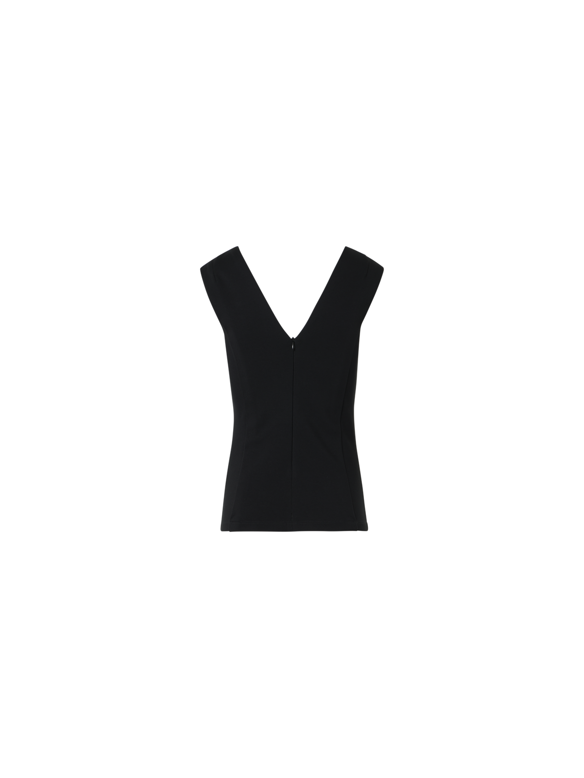 Designer V-Neck Top in Signature Jersey - black