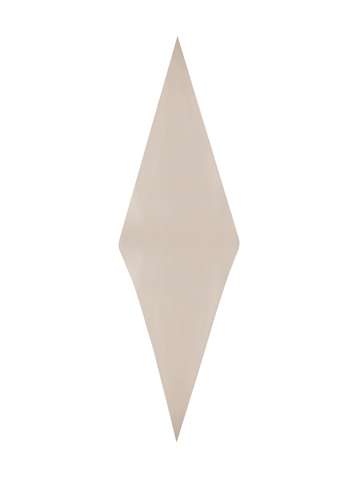 Designer Trapezoid Shaped Scarf from Cashmere Silk  - neutral - beige