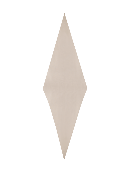 Designer Trapezoid Shaped Scarf from Cashmere Silk  - neutral - beige