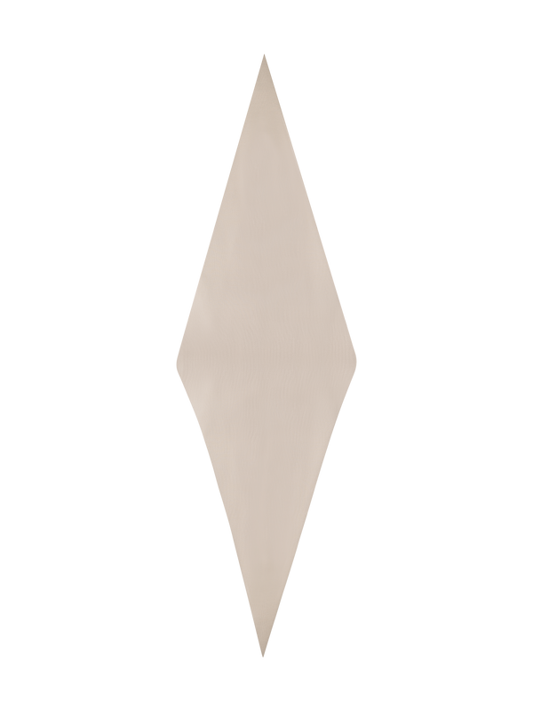 Designer Trapezoid Shaped Scarf from Cashmere Silk  - neutral - beige