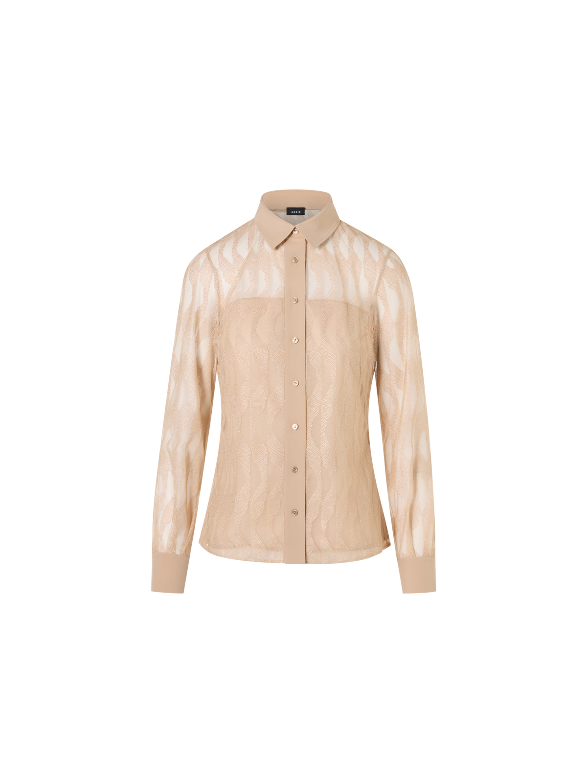 Designer Long-Sleeve High Plains Blouse - beige
