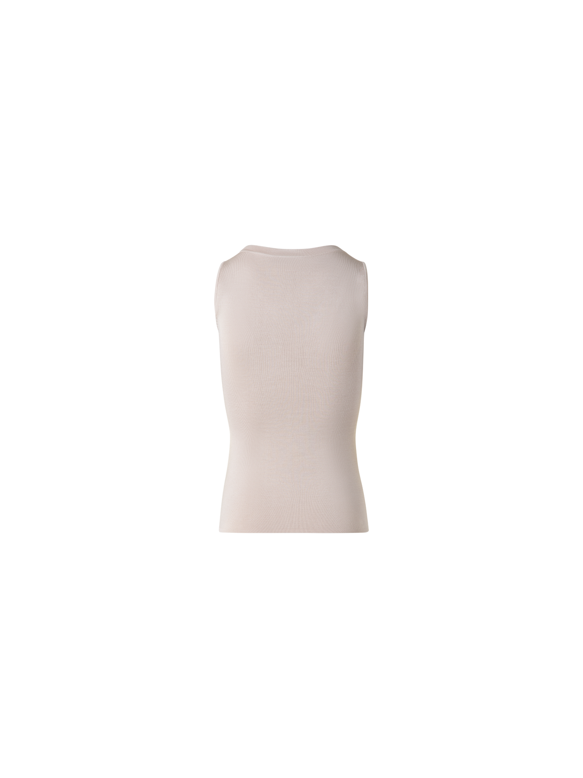 Designer Silk Knit Tank Top - neutral - pastel - beige