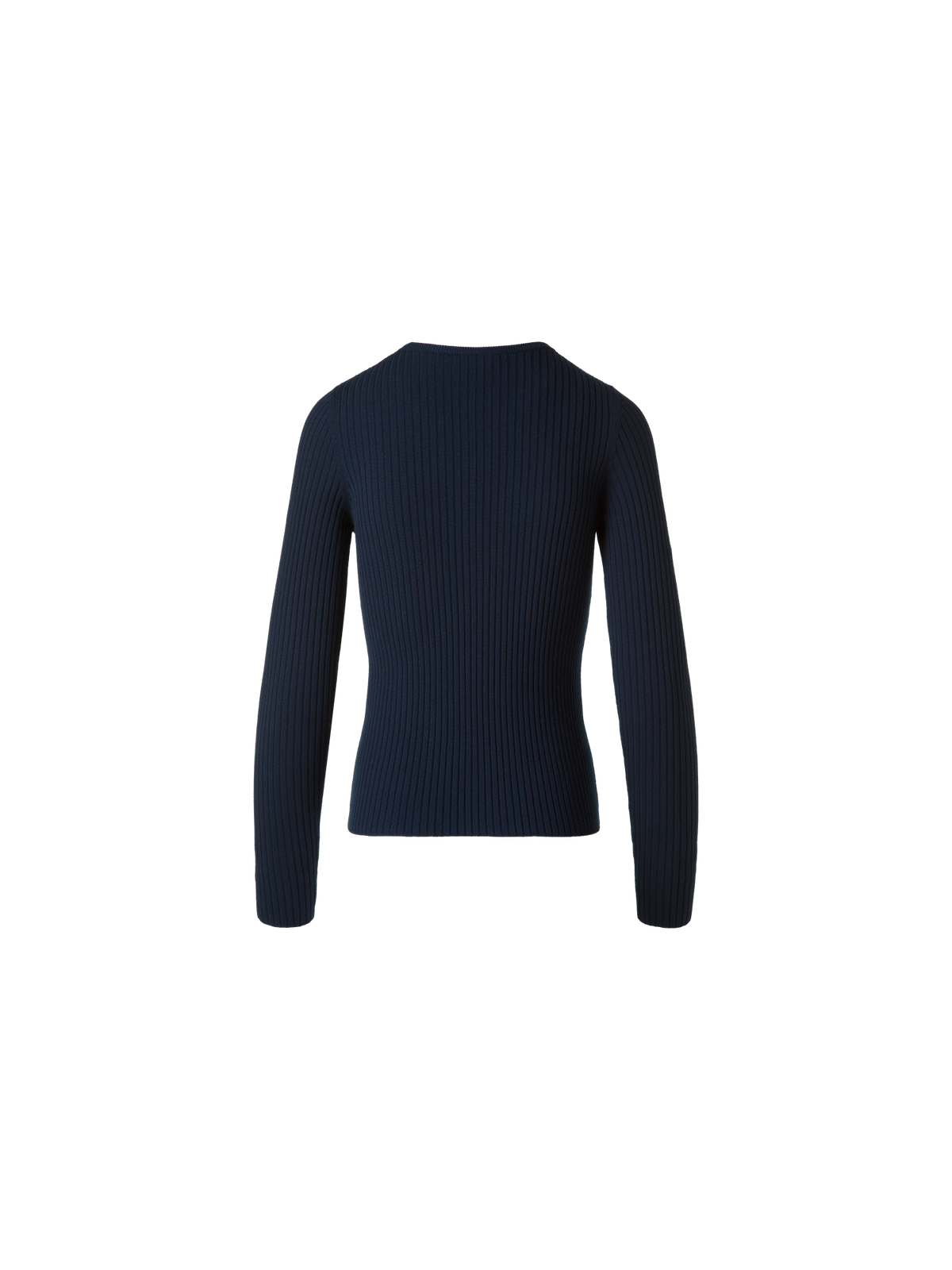 Designer Short Sleeve Sweater in Merino Wool - neutral - navy - blue