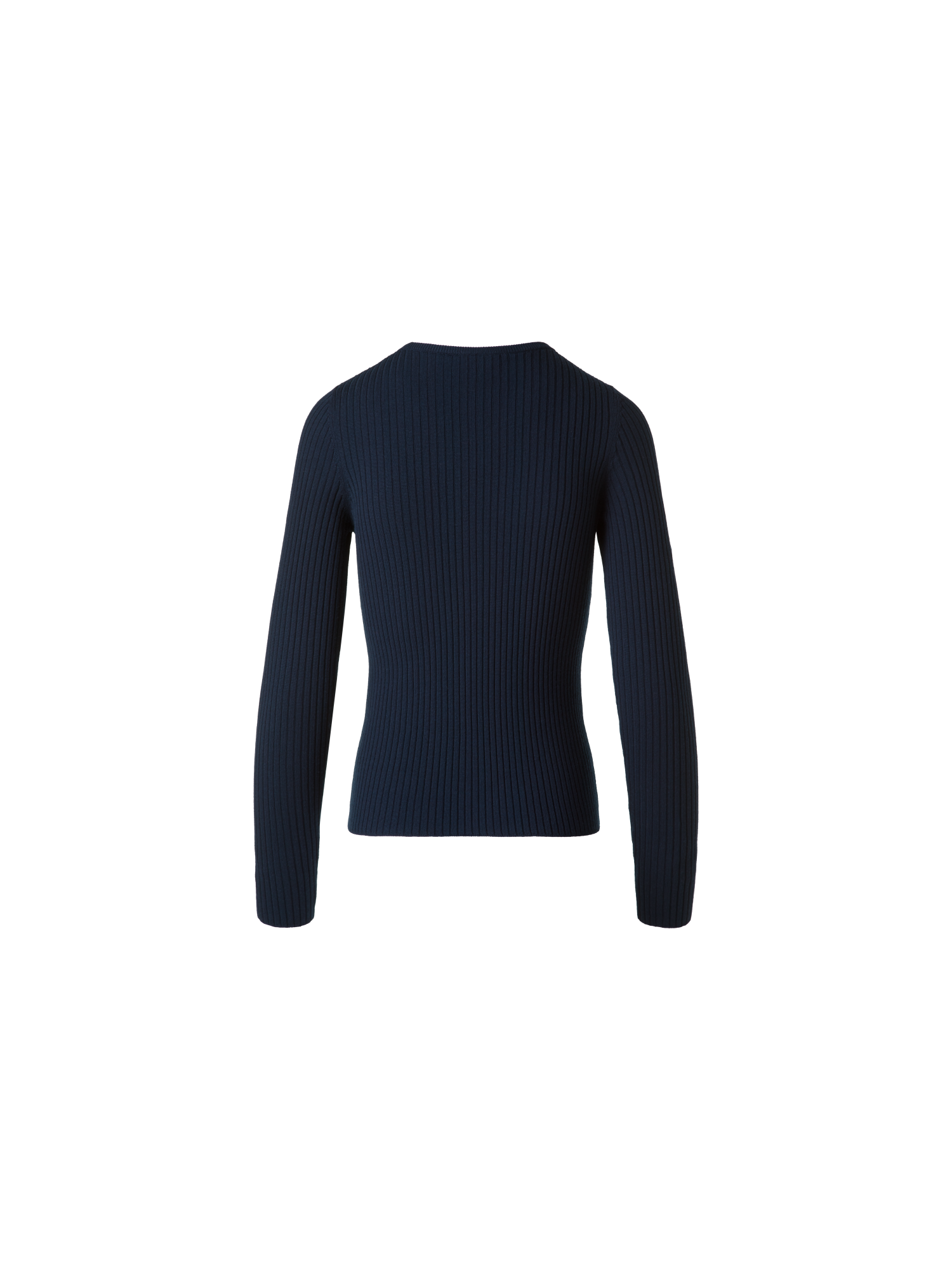 Designer Short Sleeve Sweater in Merino Wool - neutral - navy - blue