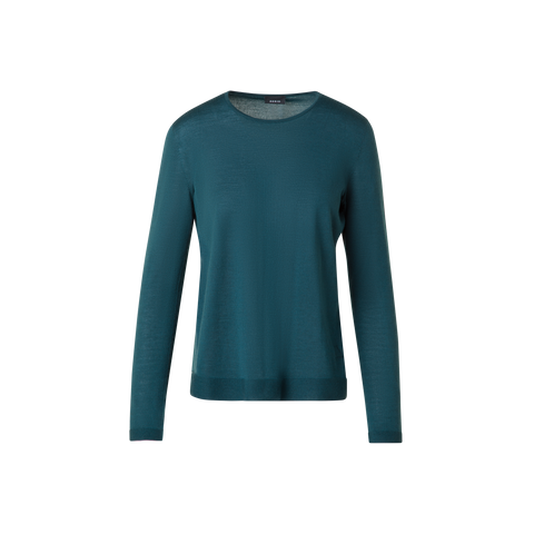 Seamless Crew Neck Sweater in Cashmere Silk