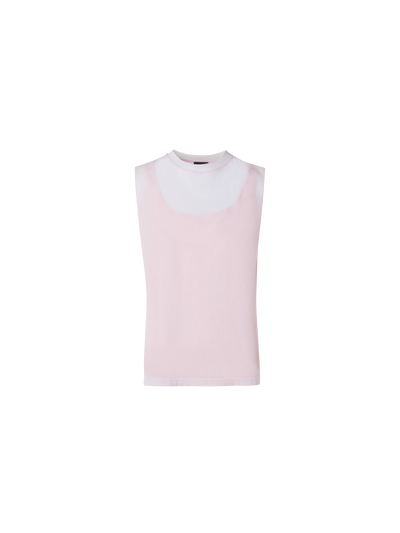 Designer Sheer Double-Layer Top - pastel - pink