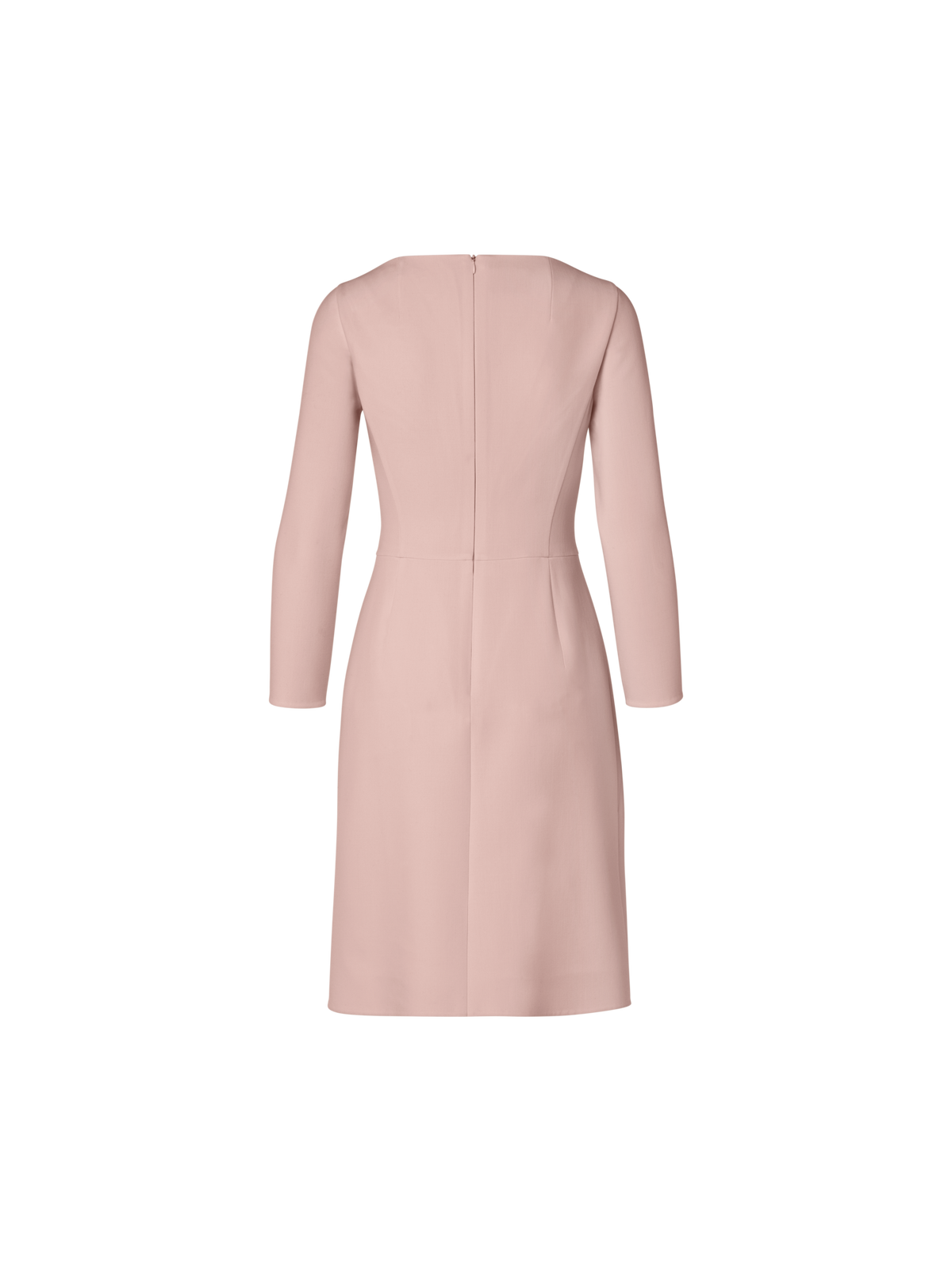 Designer Wool Stretch Double-Face A-Line Dress - pastel - pink
