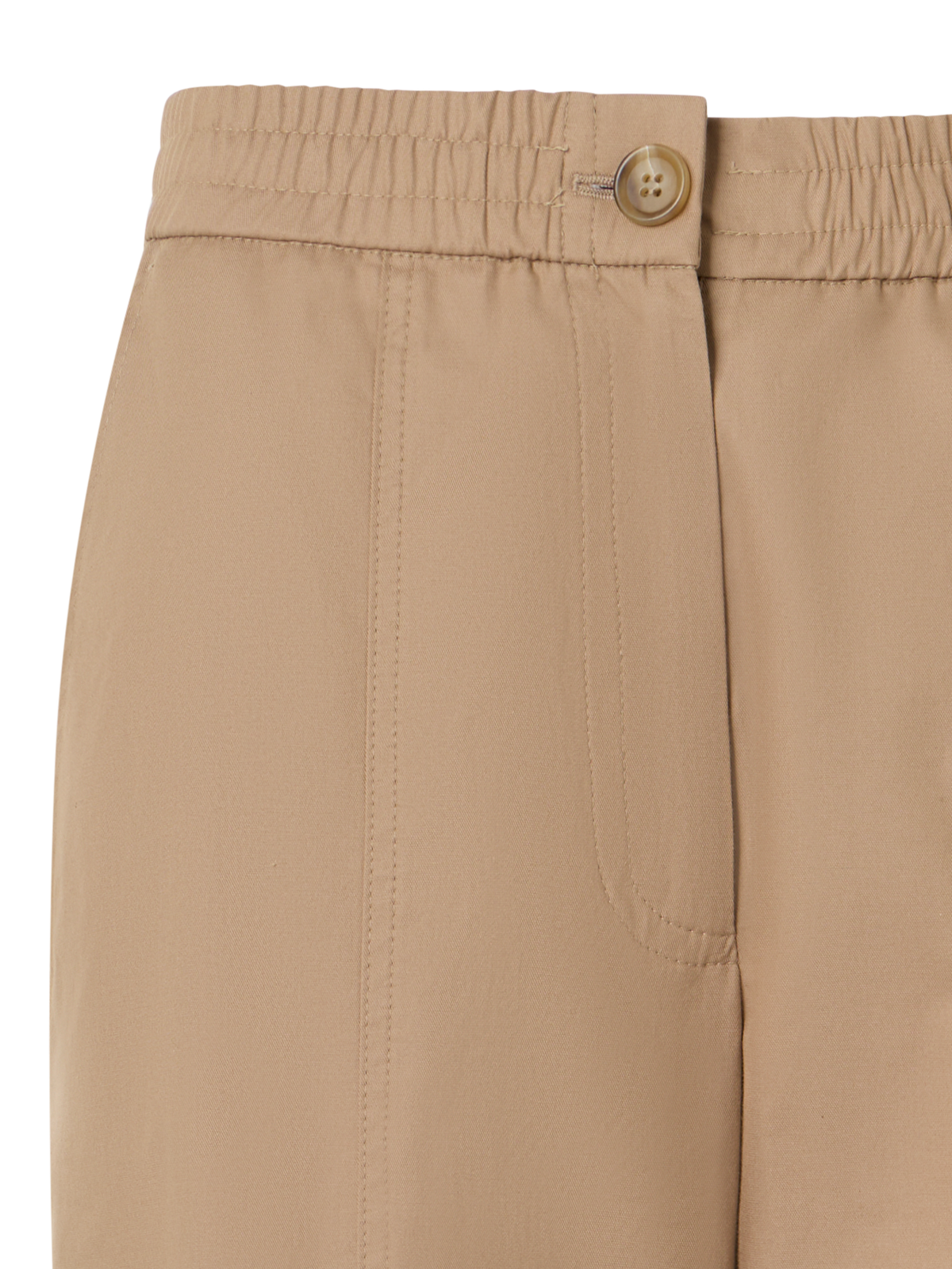 Designer Fritz Straight-Leg Pants in Cotton Gabardine - beige