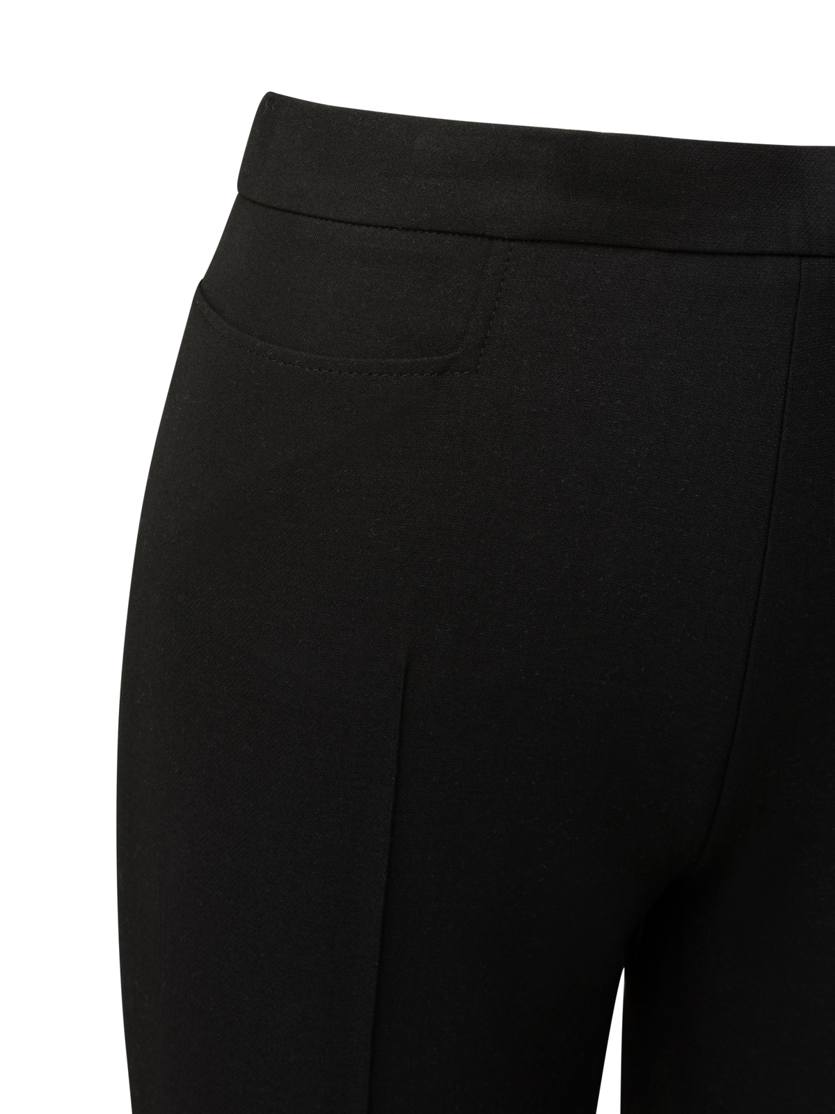 Designer Straight Wool Pants - black