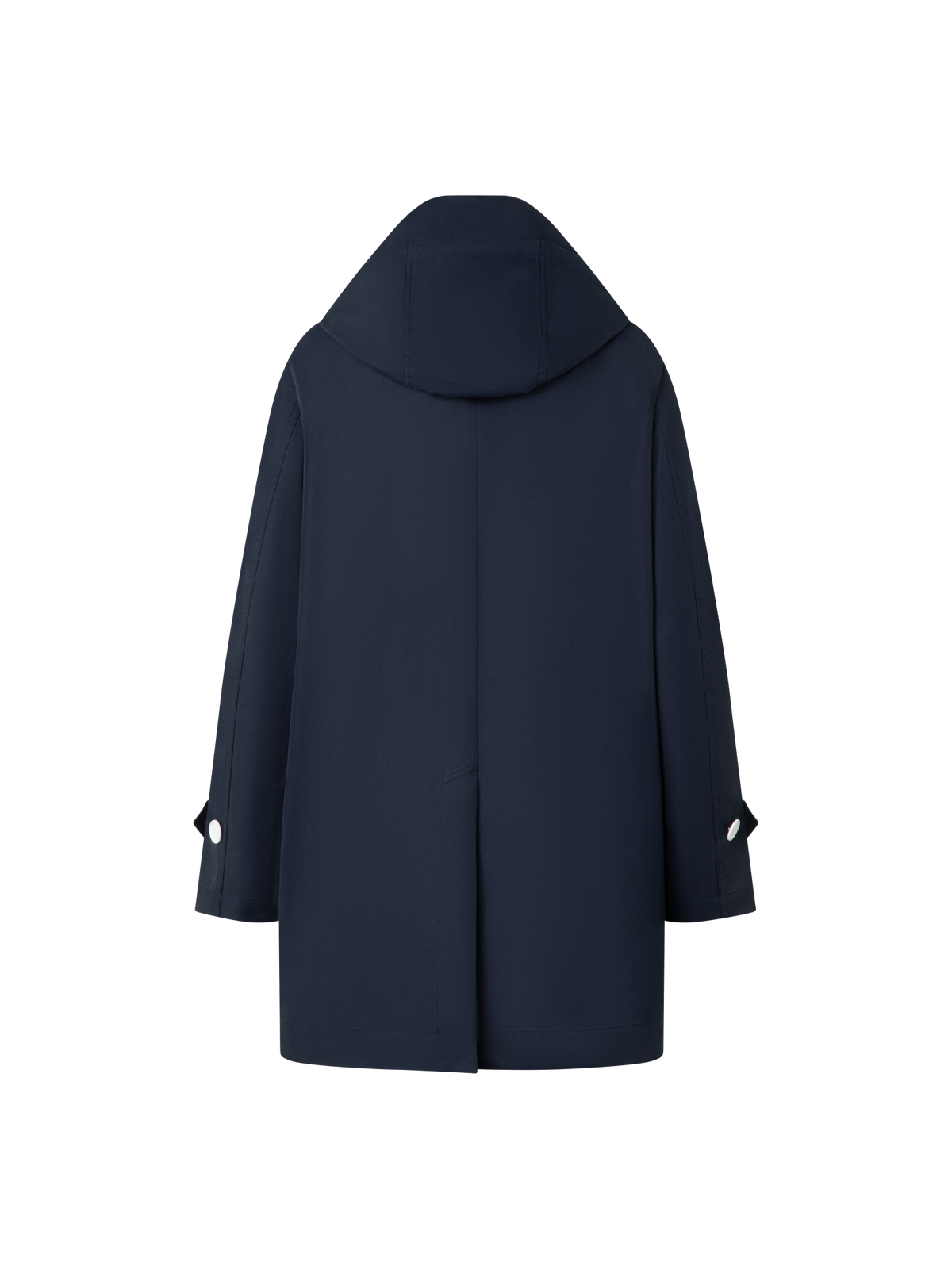Designer Water Repellent Parka with Detachable Hood - navy - blue