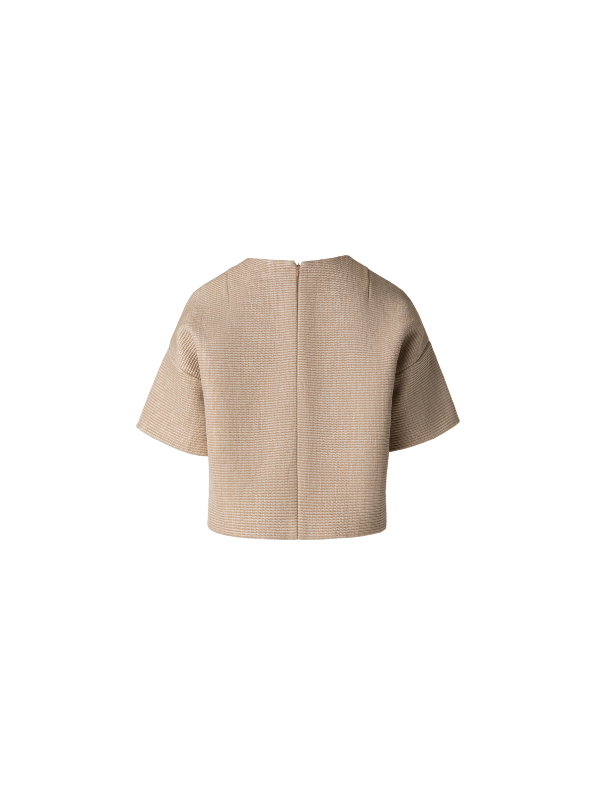 Designer Boxy Blouse in Soft Cotton Raffia - neutral - beige