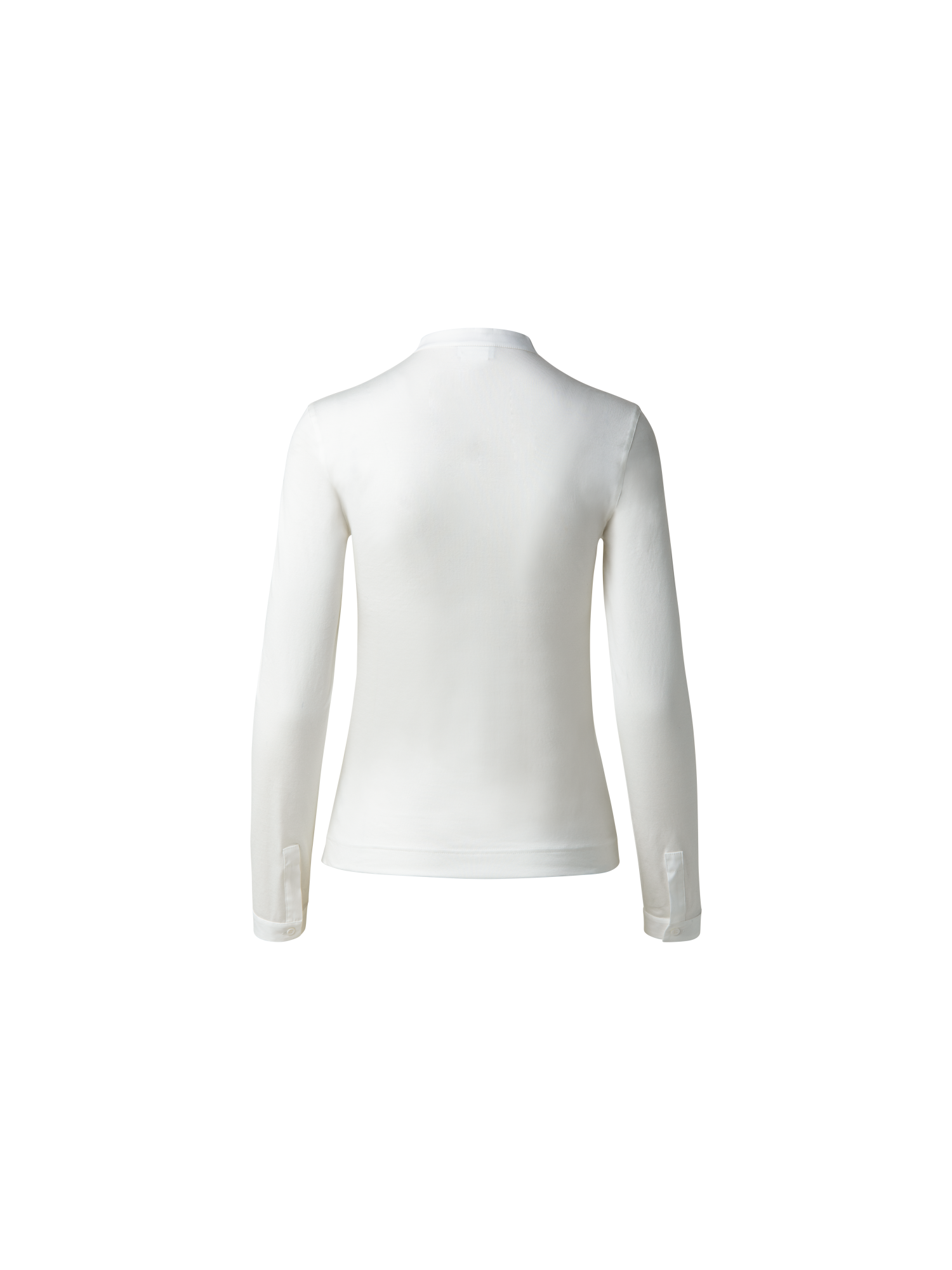 Designer Fabric-mix Blouse - white