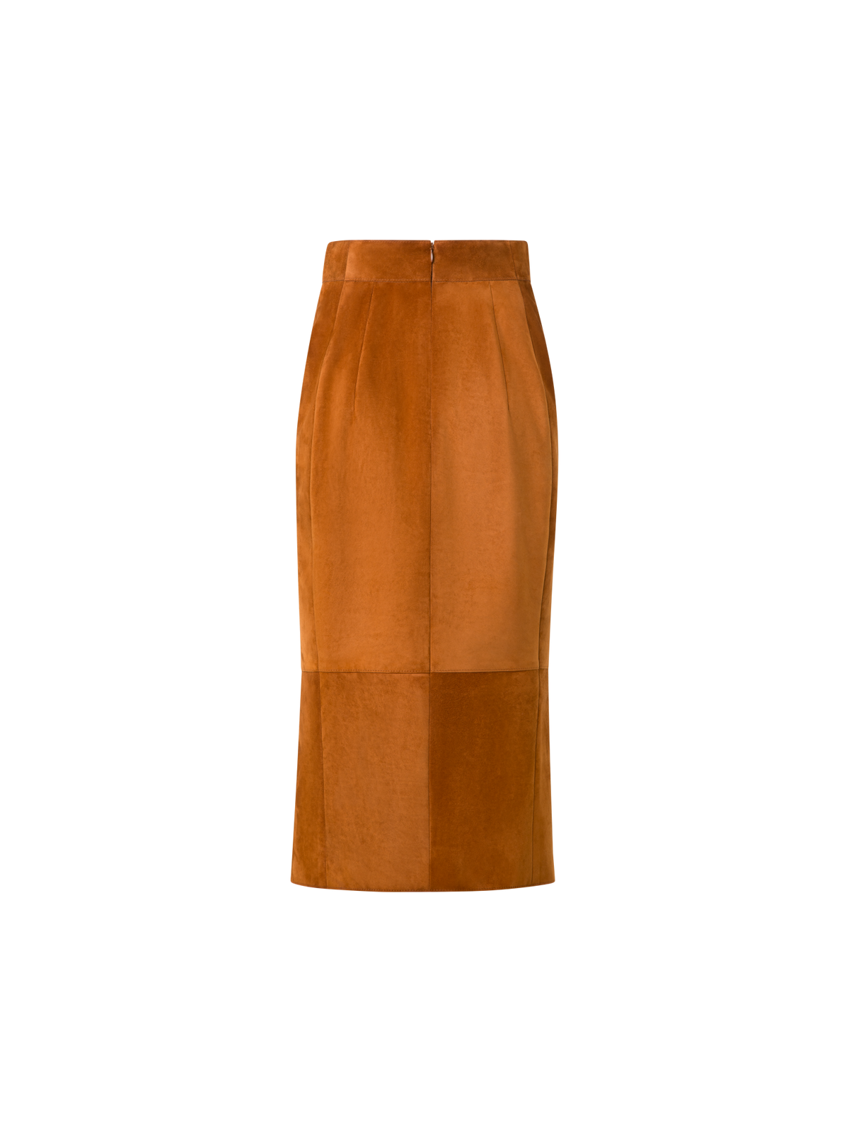 Designer Pencil Skirt in Suede - neutral - brown