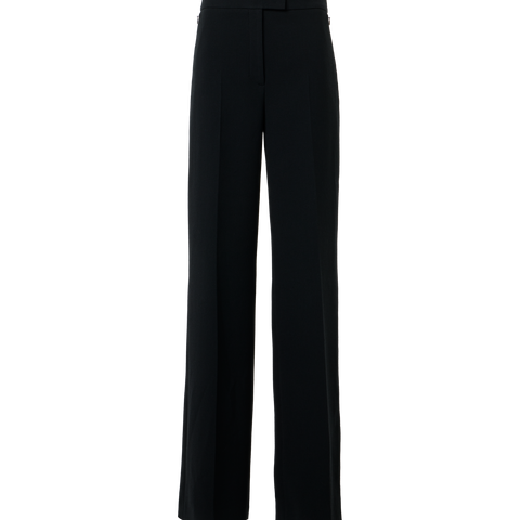 Wide-Leg Wool Crêpe Double-Face Pants