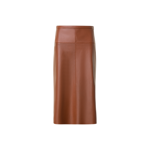 Nappa Leather Skirt in A-line