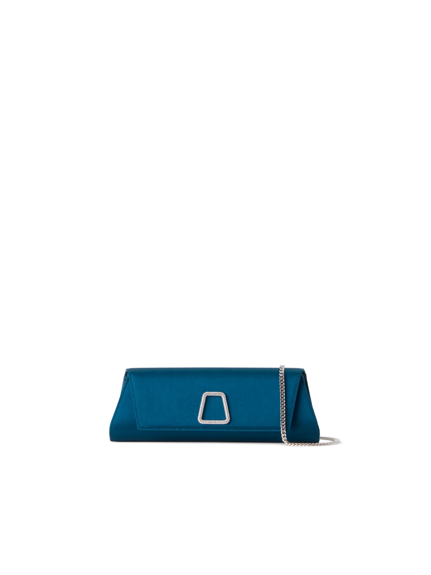 Designer Anouk Small Trapezoid Clutch - blue
