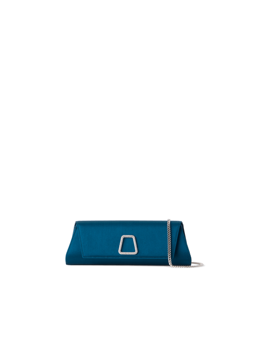 Designer Anouk Small Trapezoid Clutch - blue