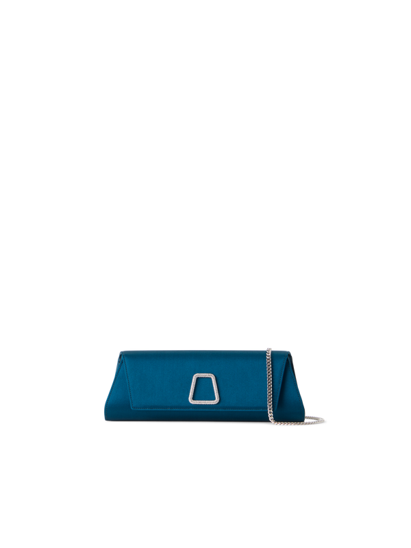 Designer Anouk Small Trapezoid Clutch - blue